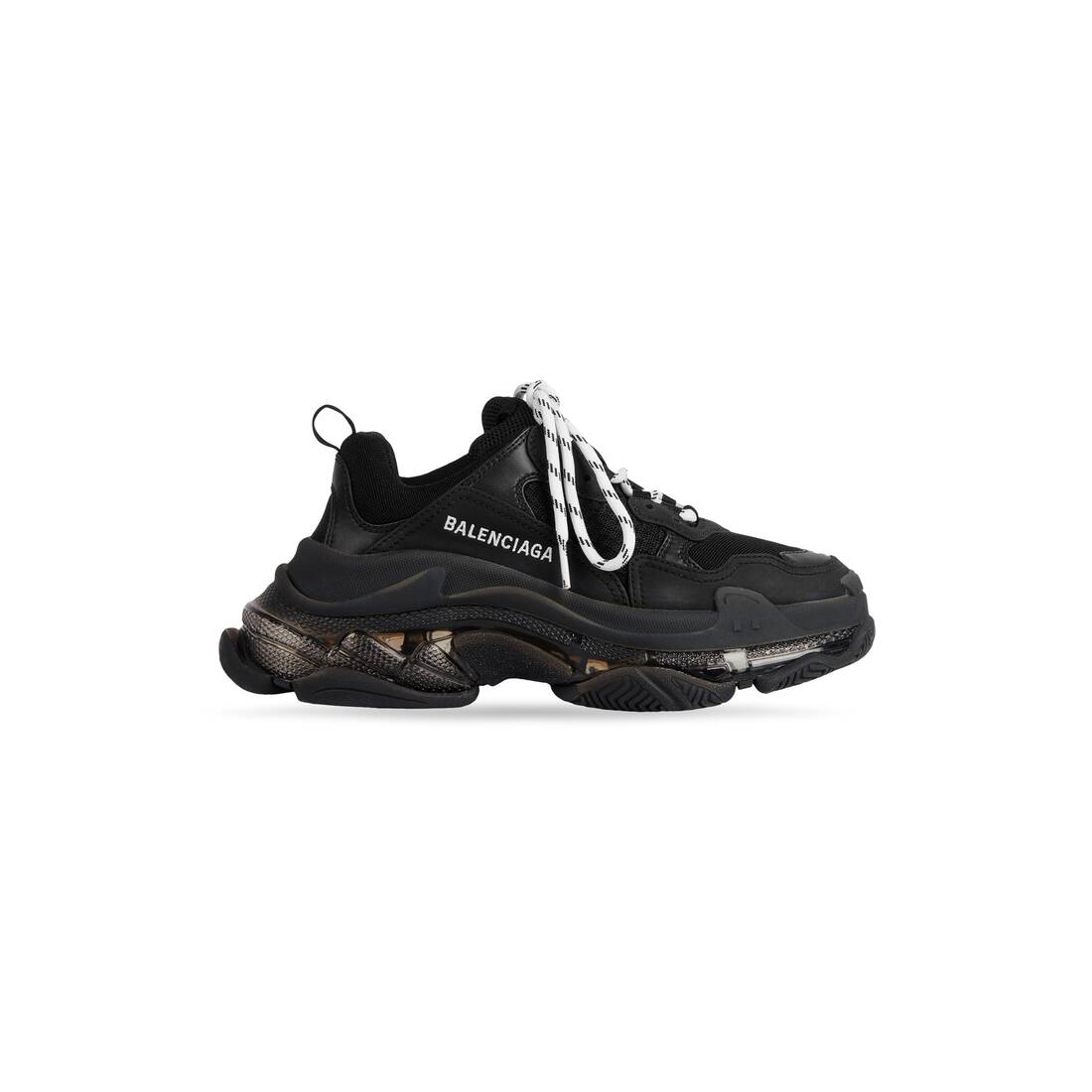 Women’s Triple S Clear Sole Sneaker  in Black - Image 1